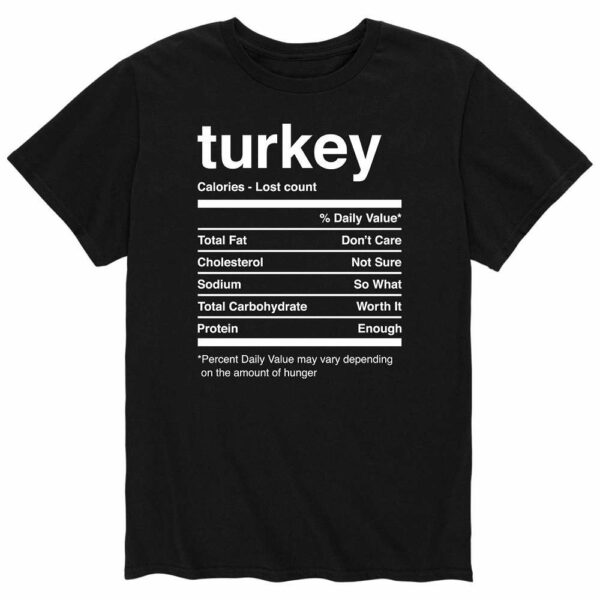 Instant Message Thanksgiving Nutritional Facts T Shirt