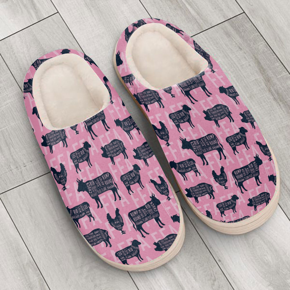 Pink Agriculture FFA House Slippers