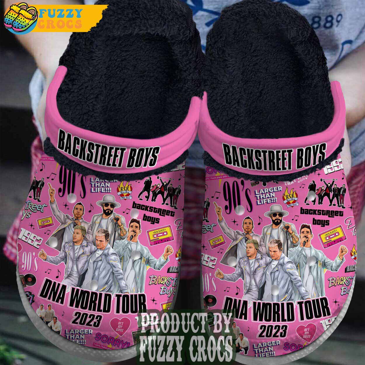 FuzzyCrocs Backstreet Boys DNA World Tour 2023 Crocs With Fur Inside