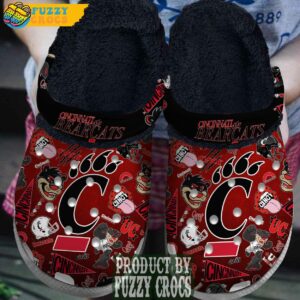 FuzzyCrocs Cincinnati Bearcats NCAA Crocs With Fur 1