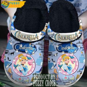 FuzzyCrocs Cinderella Cartoon Crocs Fur Lined