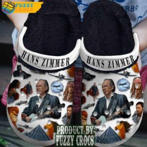 FuzzyCrocs Hans Zimmer White Crocs With Fur