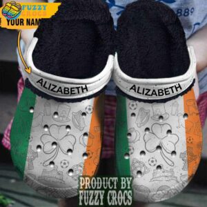 FuzzyCrocs Ireland Flag Crocs Fur