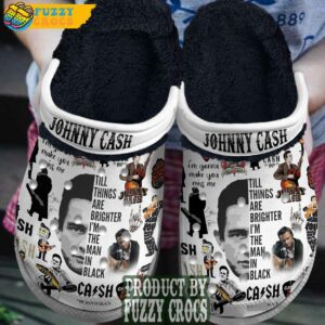 FuzzyCrocs Johnny Cash Crocs With Fur