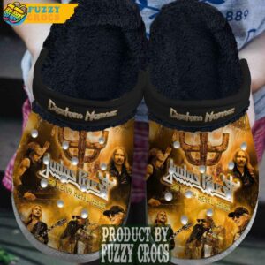 FuzzyCrocs Judas Priest Band Music Fleece Lined Crocs