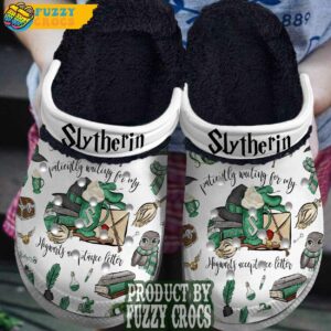 FuzzyCrocs Slytherin Harry Potter Crocs With Fur Inside