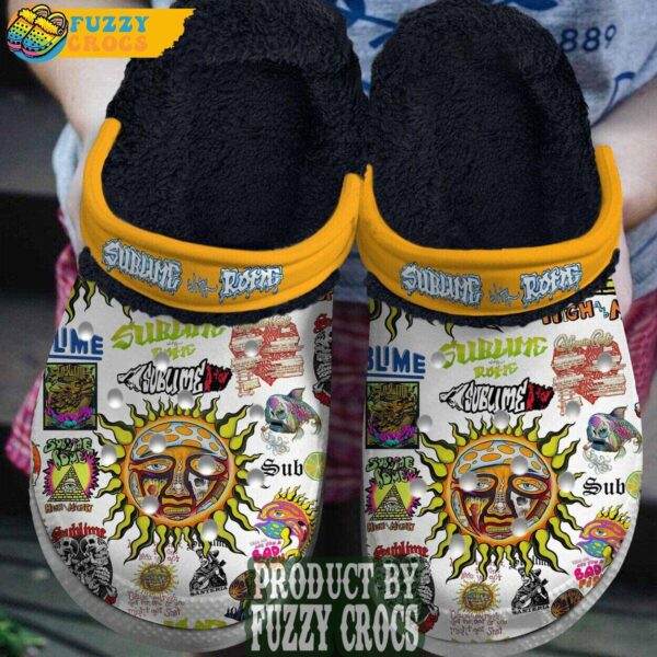 FuzzyCrocs Sublime With Rome Music Crocs With Fur Inside