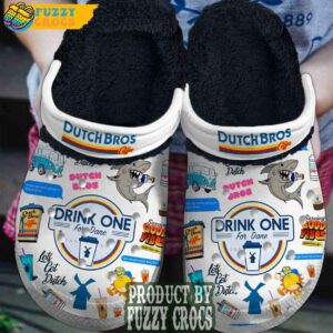 FuzzyCrocs Dutch Bros Coffee Fur Lined Crocs