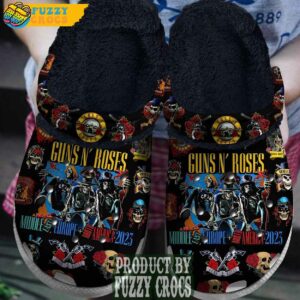 FuzzyCrocs Guns N Roses Crocs Fur