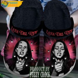 FuzzyCrocs Lana Del Rey Black Crocs With Fur