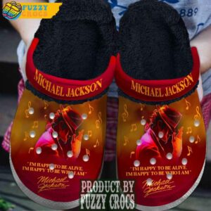 FuzzyCrocs Michael Jackson Singer Music Fleece Lined Crocs