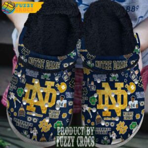 FuzzyCrocs Notre Dame Fighting Irish NCAA Fur Lined Crocs