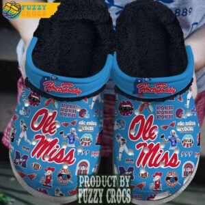 FuzzyCrocs Ole Miss Rebels NCAA Crocs With Fur