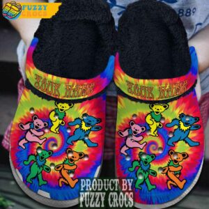 FuzzyCrocs Personalized Grateful Dead Dancing Bears Fleece Crocs