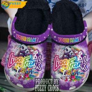 FuzzyCrocs Personalized Lisa Frank Fleece Crocs