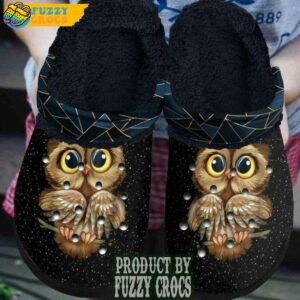 FuzzyCrocs Personalized Night Owl Sky Night Fleece Crocs