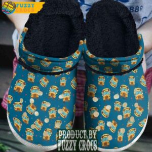 FuzzyCrocs School Bus Driver Pattern Fleece Crocs