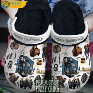 FuzzyCrocs Thorin Oakenshield The Hobbit Movie White Crocs With Fur