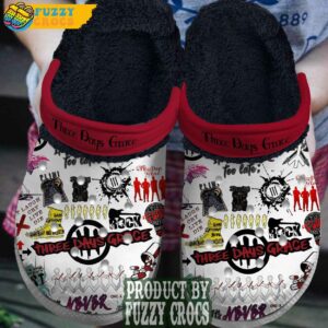 FuzzyCrocs Three Days Grace Music Fleece Lined Crocs