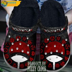 FuzzyCrocs Uchiha Clan Naruto Anime Fur Lined Crocs