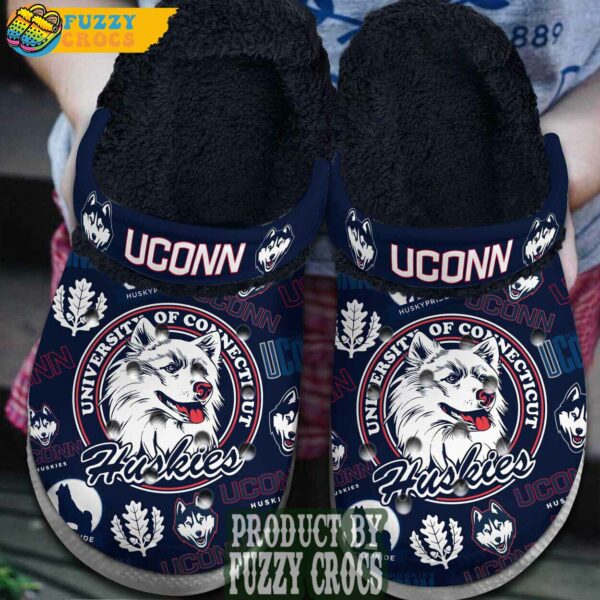 FuzzyCrocs Uconn Huskies Basketball NCAA Crocs With Fur Inside