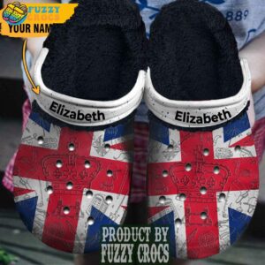 FuzzyCrocs Uk Flag Crocs Fur