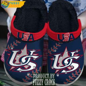 FuzzyCrocs United States National MLB Crocs With Fur Inside