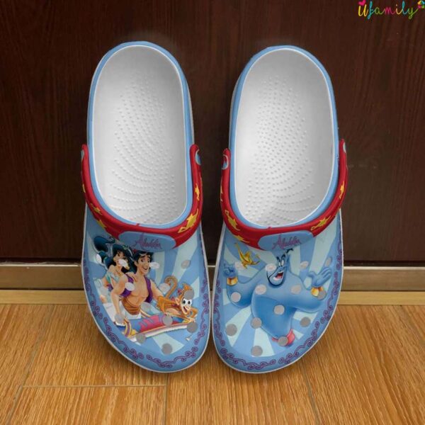 Aladdin Jasmine Genie Blue Red Disney Graphic Cartoon Unisex Crocs 1.jpg