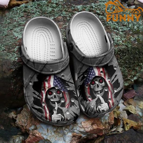 American Flag Skull Crocs Classic Clogs Shoes.jpg