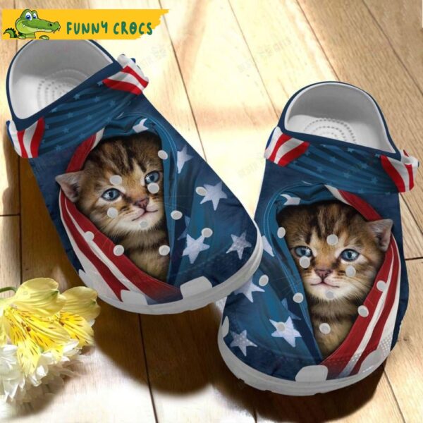 American Independence Day Kitten Cat Crocs.jpg