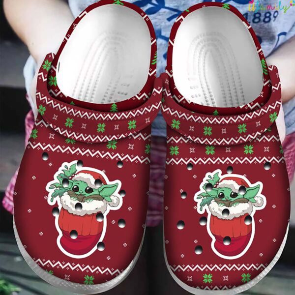 Baby Yoda In Socks Ugly Christmas Pattern Yoda Crocs.jpg