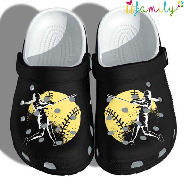 Baseball Girl Lovely Baseball Lovers Crocs Crocband Clog Shoes 1.jpg