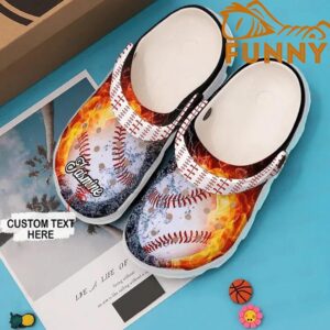 Baseball Personalized Fire Crocs Crocband Shoes For Women Men