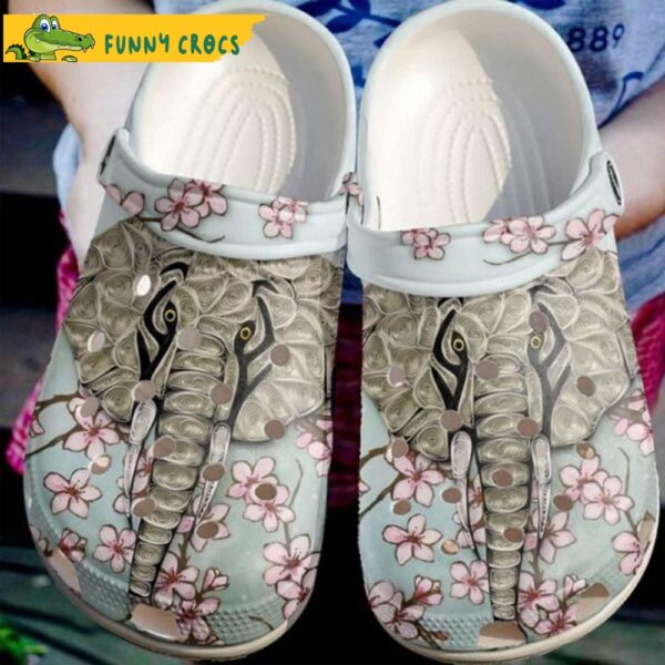 Beautiful Elephant Floral Crocs.jpg