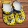 Bee Sunflower Blue Floral Crocs.jpg