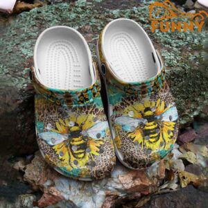 Bee Sunflower Leopard Crocs 1.jpg