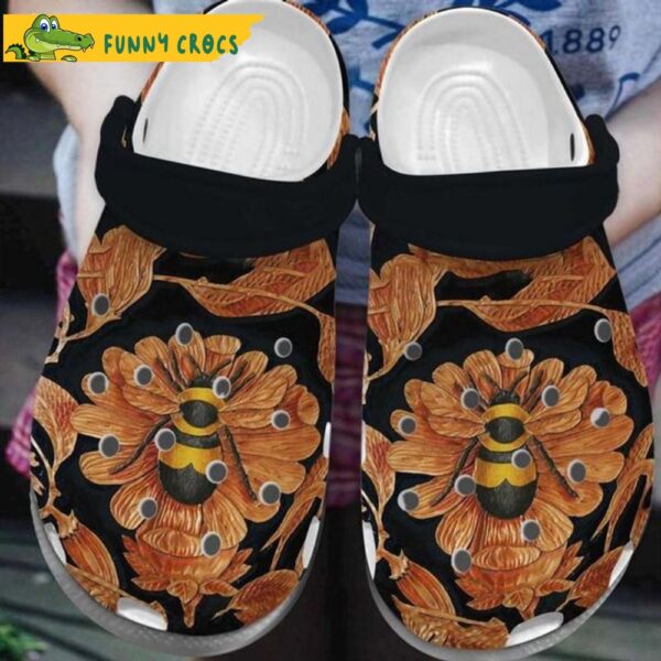 Bee With Wooden Floral Crocs.jpg