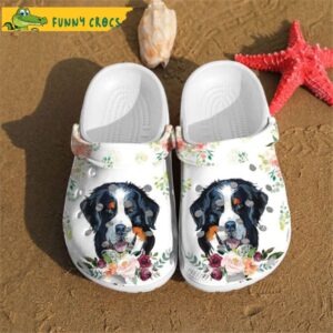 Bernese Mountain Dog Blossom Floral Crocs.jpg