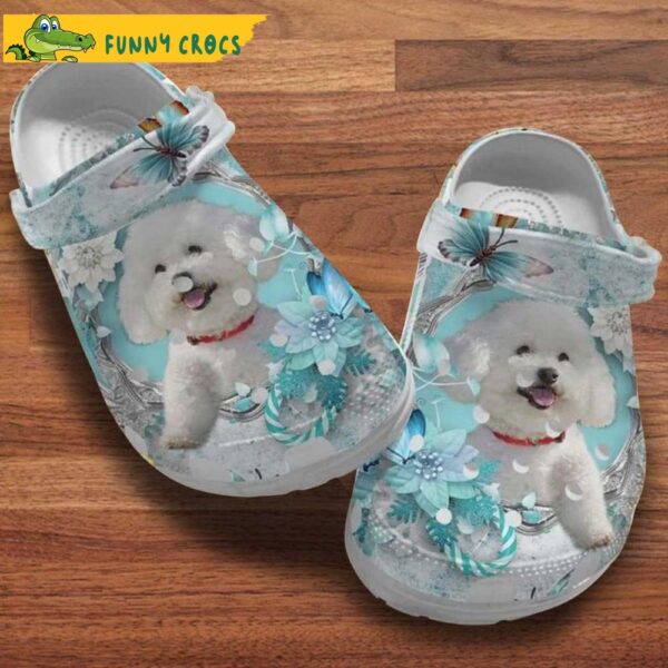 Bichon Frise Blue Flower Dog Crocs.jpg