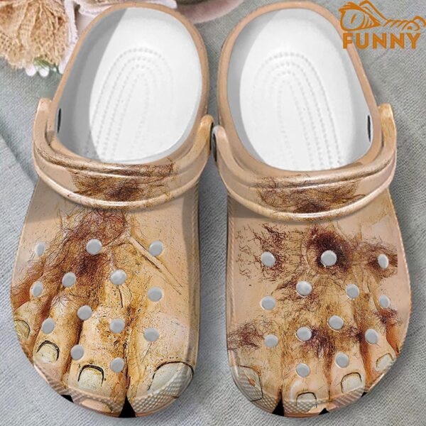 Big Old Hairy Feet Crocs Clog Shoes 2.jpg