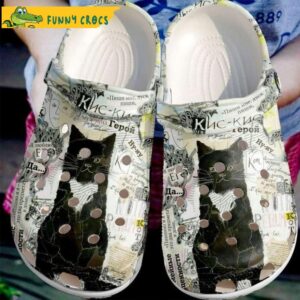 Black Cat Old Paper Pattern Crocs.jpg