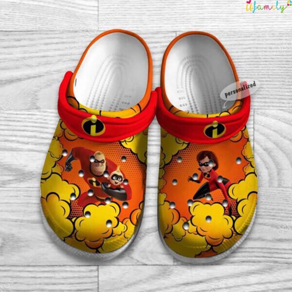 Bob Hellen Parr Hero Family Red Pattern Disney Graphic Cartoon Crocs 1.jpg