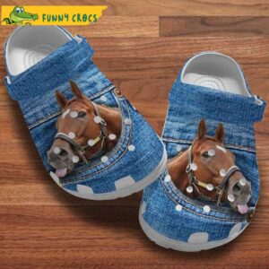 Brown Horse Denim Pattern Crocs.jpg