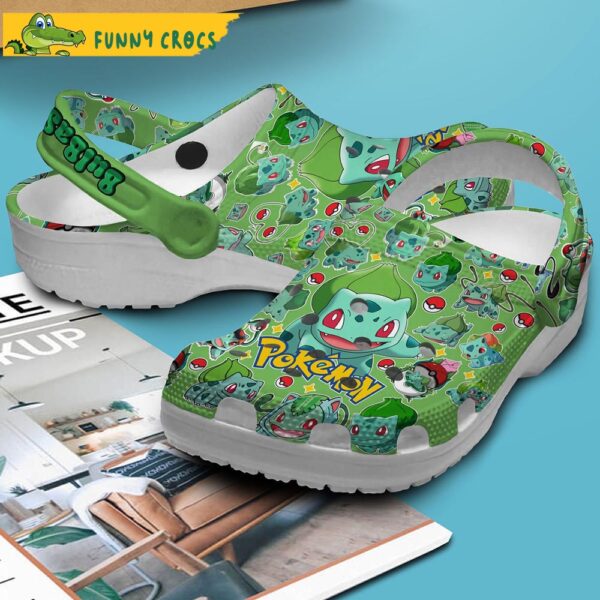 Bulbasaur Pattern Green Crocs Clog Shoes 2.jpg