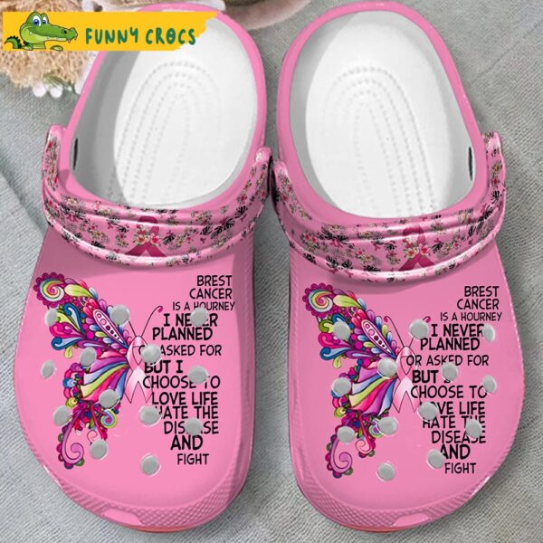 Butterfly We Wear Pink Breast Cancer Crocs Slippers 2.jpg