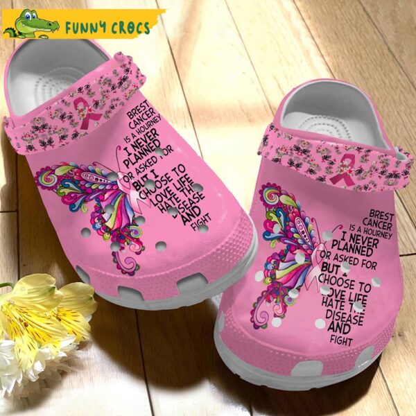 Butterfly We Wear Pink Breast Cancer Crocs Slippers 3.jpg