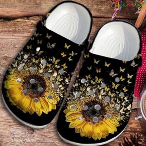 Butterfly and Sunflower Lovers Crocs Crocband Clog Shoes.jpg