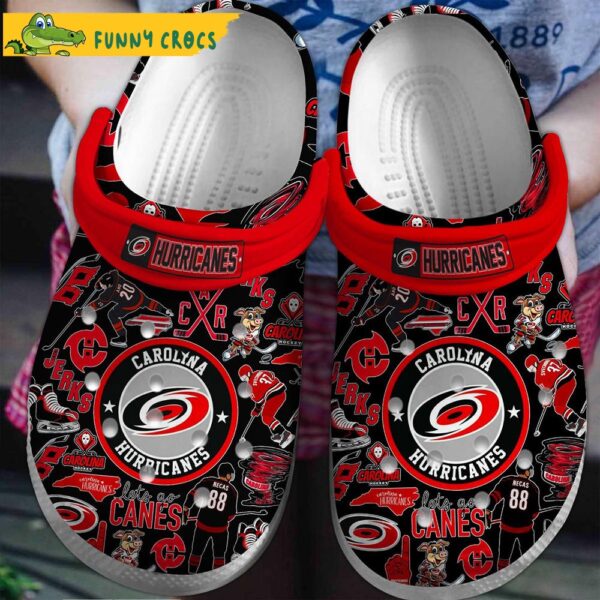 Carolina Hurricanes NHL Black Crocs Clog Shoes 1.jpg