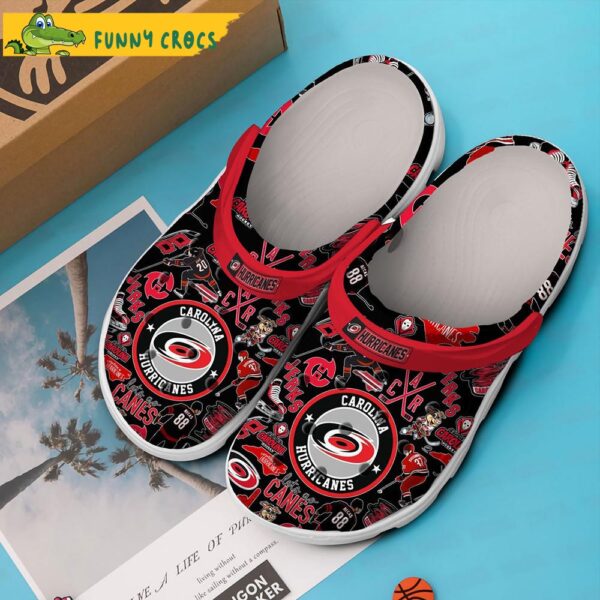 Carolina Hurricanes NHL Black Crocs Clog Shoes 2.jpg