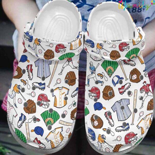 Cartoon Baseball Ball Cap Batter Crocs Clogs Crocband Shoes 1.jpg